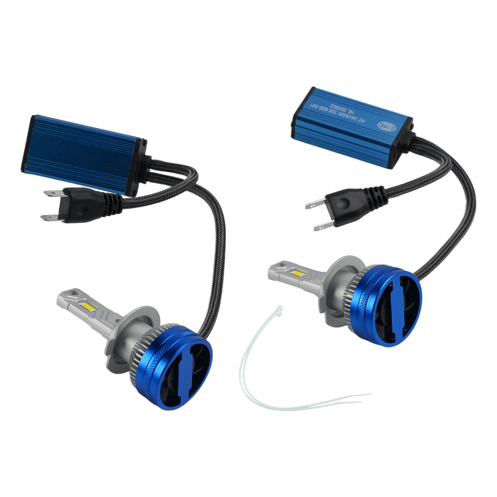 LED Headlight Bulb Kit High Low Beam Lamp H7 24V 65W 6500K For HELLA