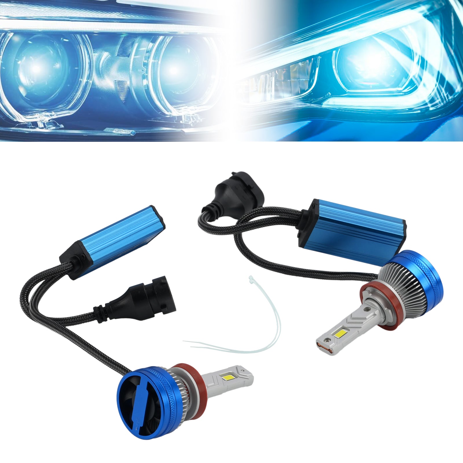 LED Headlight Bulb Kit High Low Beam Lamp H11 24V 65W 6500K For HELLA