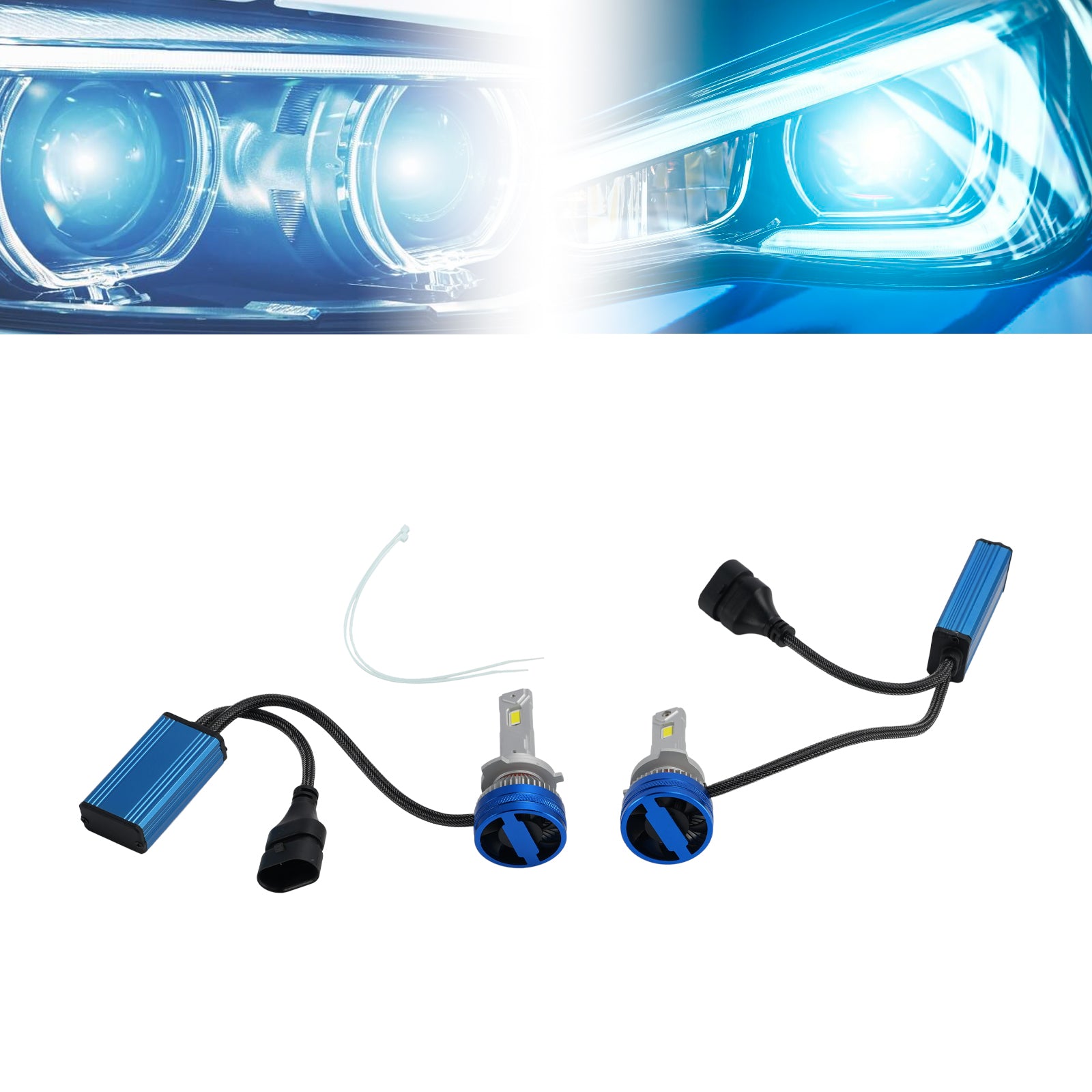 LED Headlight Bulb Kit High Low Beam Lamp HB3/4 9005/6 24V 65W 6500K For HELLA