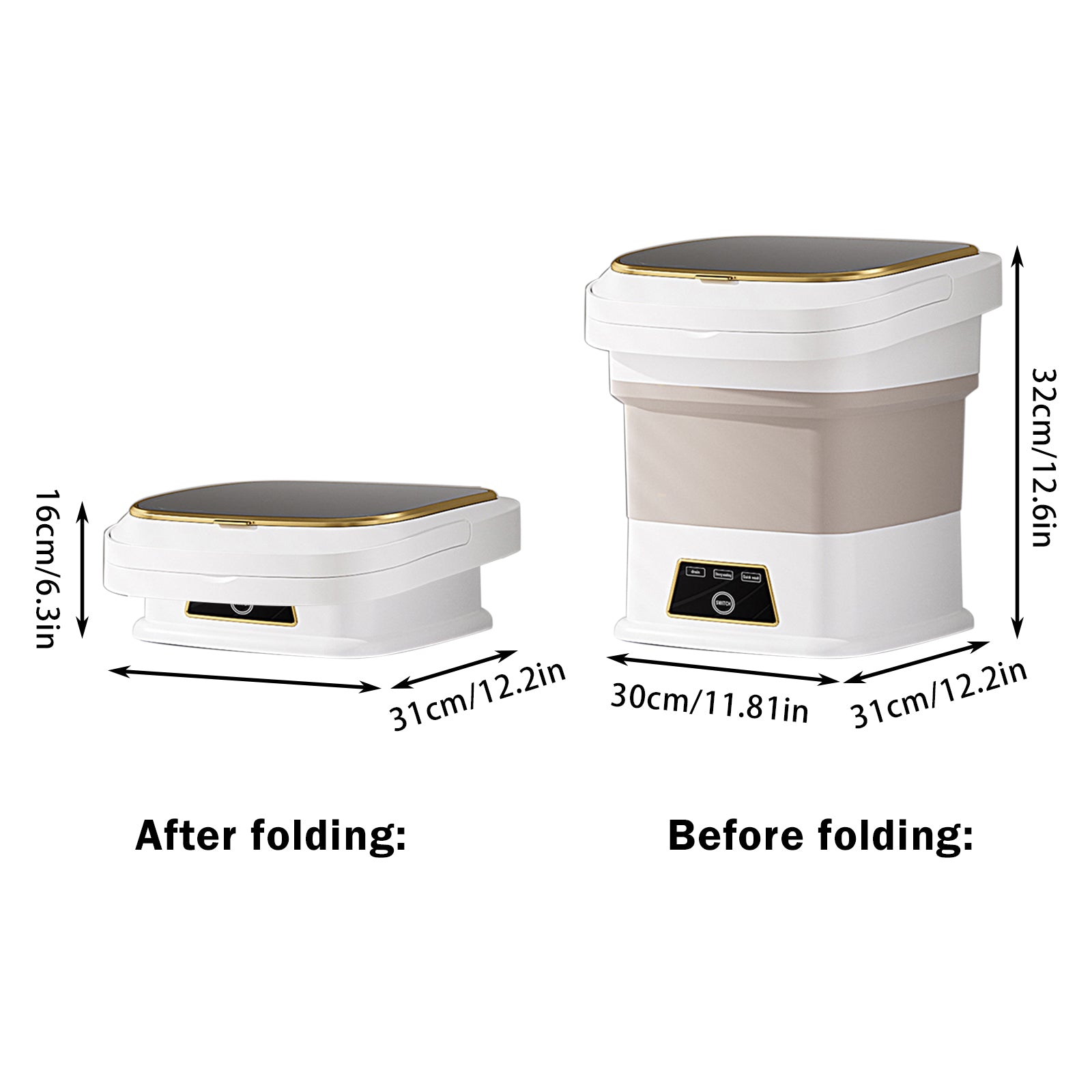 13L Portable Washing Machine Mini Washer Foldable Washer For Underwear Family