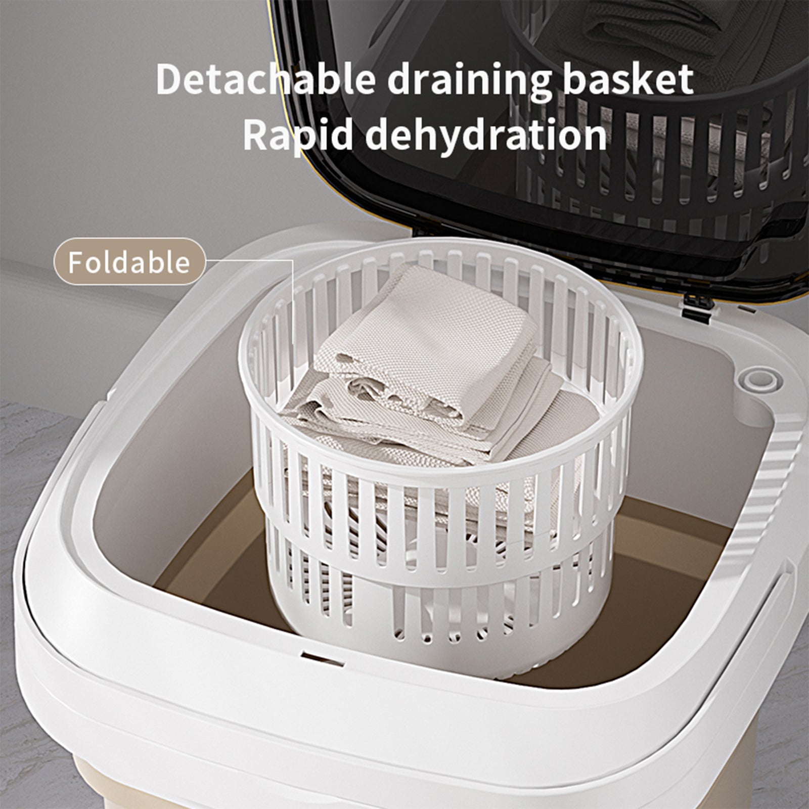 13L Portable Washing Machine Mini Washer Foldable Washer For Underwear Family