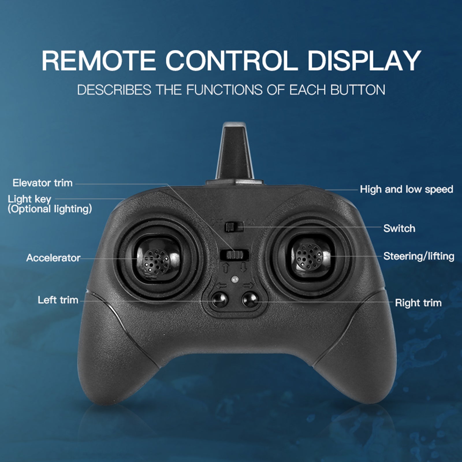 KF701 2.4GHz 3CH RC Plane For Water Land & Air Aircraft Remote With 2 Batteries