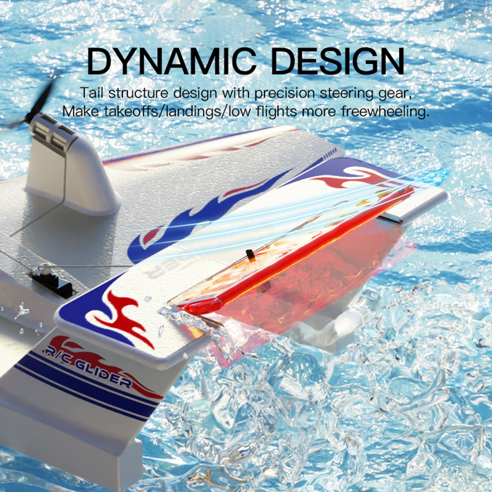KF701 2.4GHz 3CH RC Plane For Water Land & Air Aircraft Remote With 2 Batteries