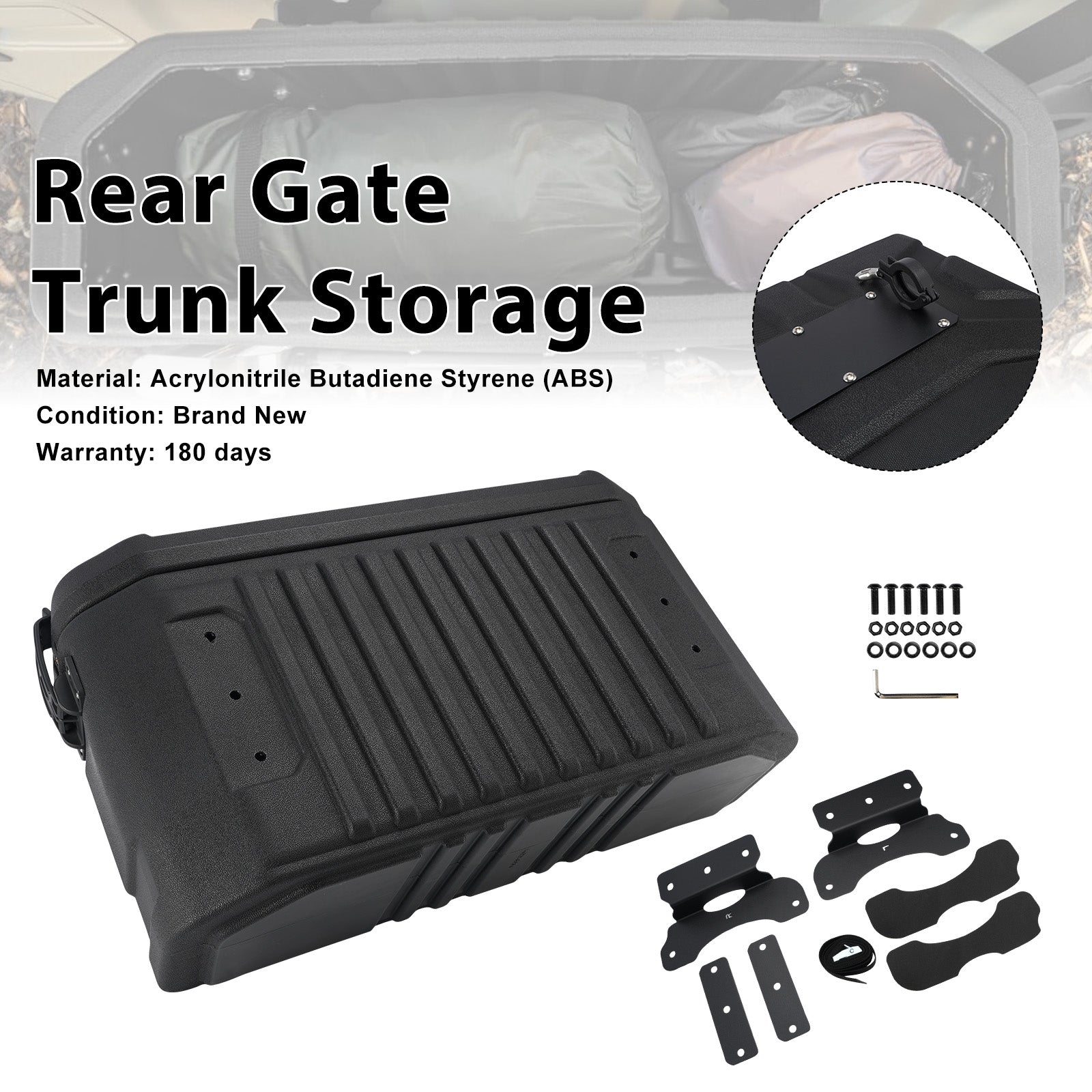 Rear Storage Box Rear Gate Trunk Storage Fit Suzuki Jimny JB64 JB74 2019-2026