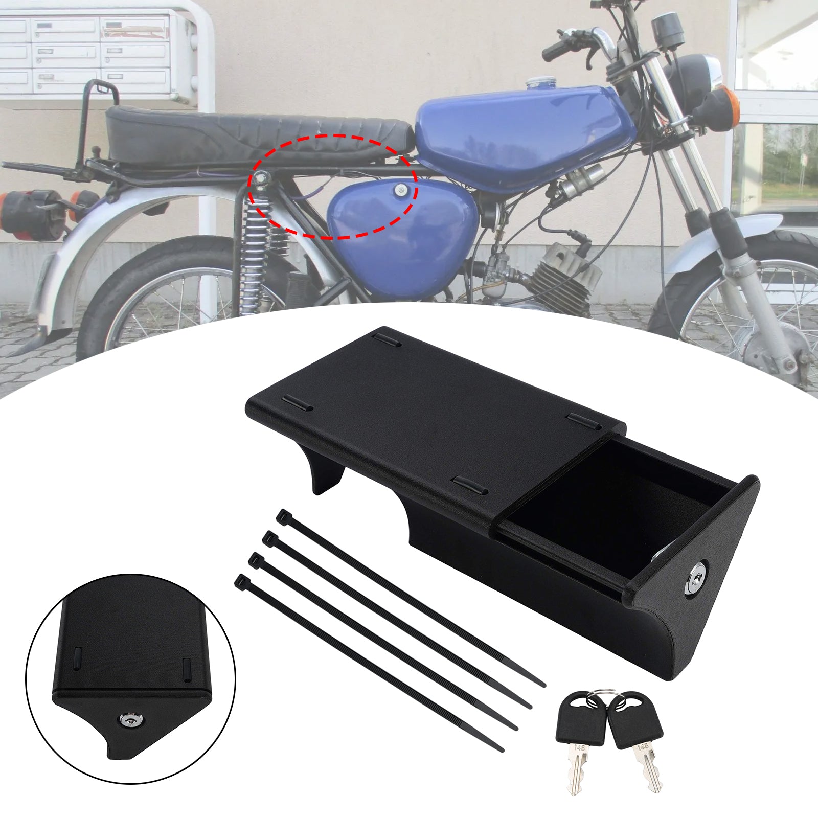 Tool Box Storage Box With Lock For Simson S50 S51