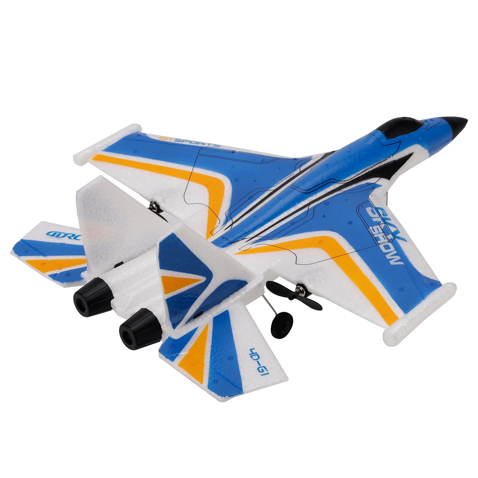 4D-G1 2CH RC Glider Fighter Jet Airplane Toy Gift With 2 Batteries Blue