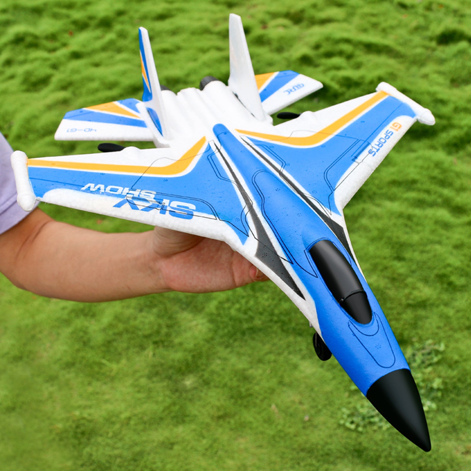 4D-G1 2CH RC Glider Fighter Jet Airplane Toy Gift With 2 Batteries Blue