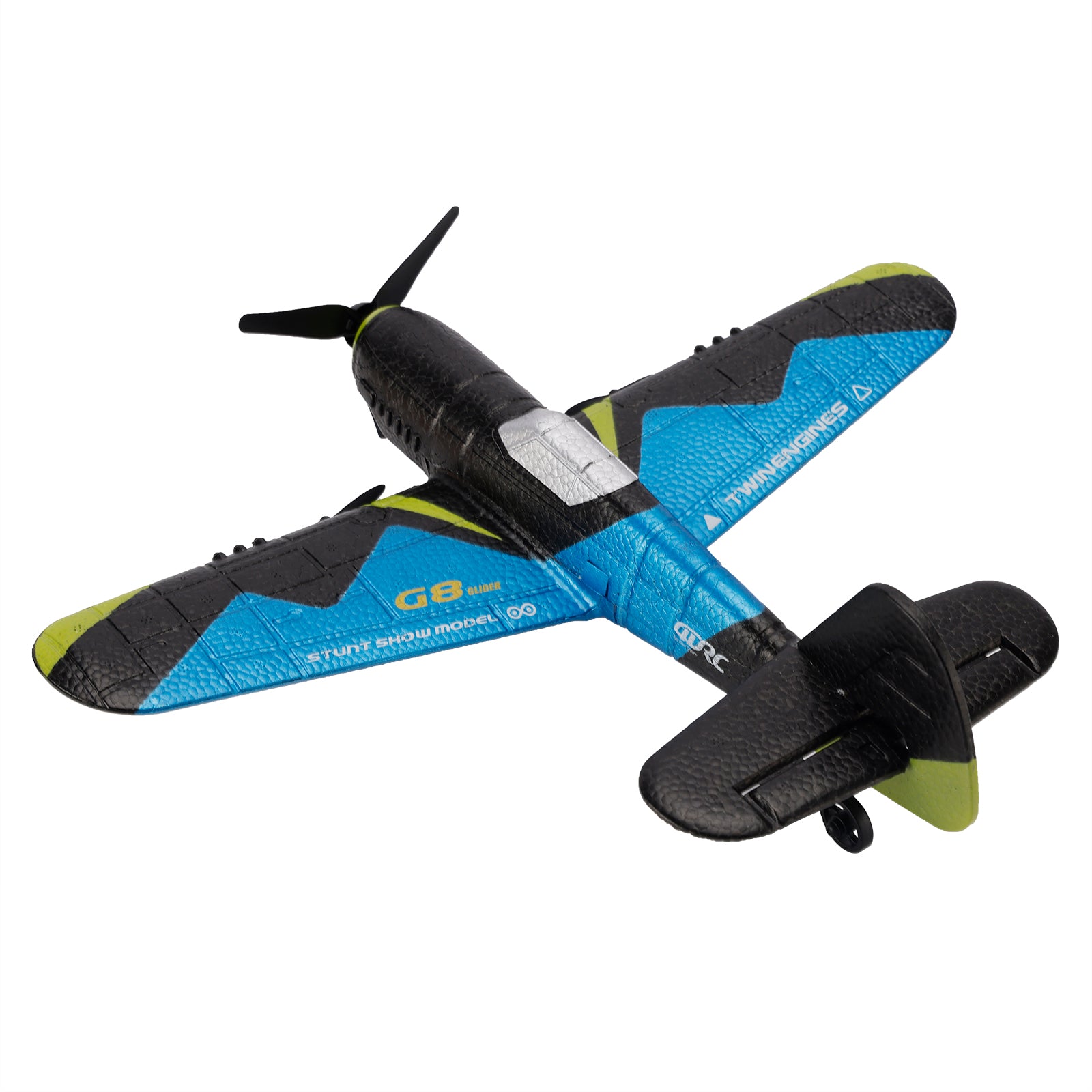 4D-G8 2.4GHz 2 Channel RC Glider Airplane Kid Toy Gift With 2 Batteries Blue