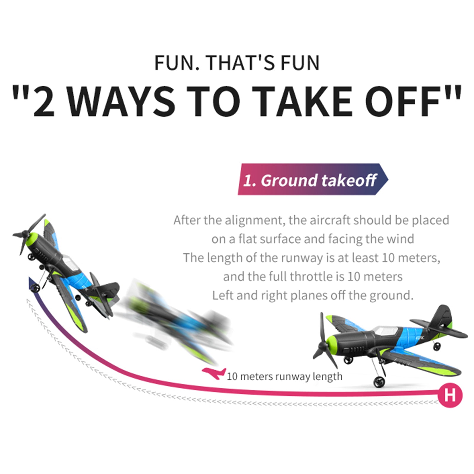 4D-G8 2.4GHz 2 Channel RC Glider Airplane Kid Toy Gift With 2 Batteries Blue