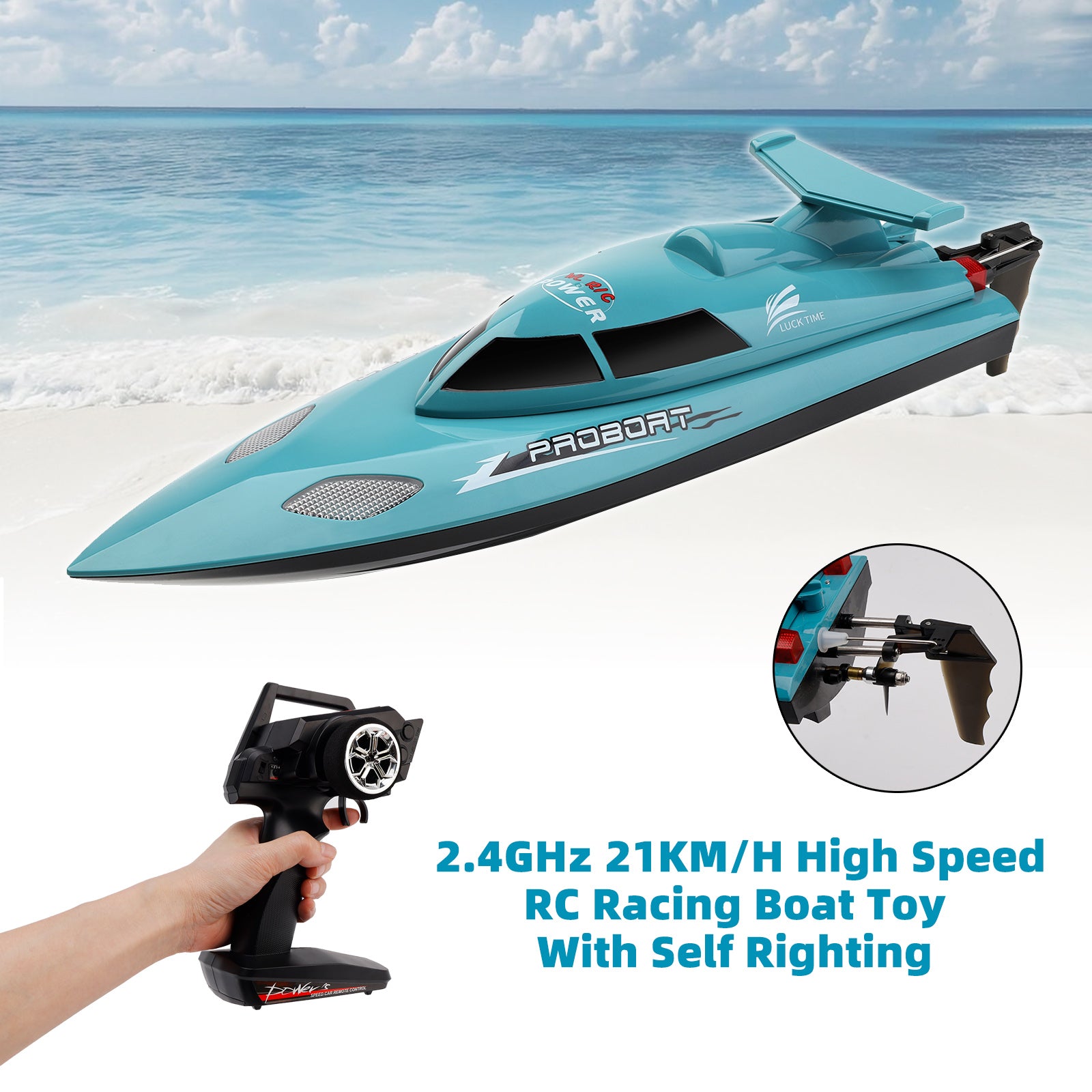 WLtoys WL911-A 2.4GHz 21KM/H High Speed RC Racing Boat Toy With Self Righting