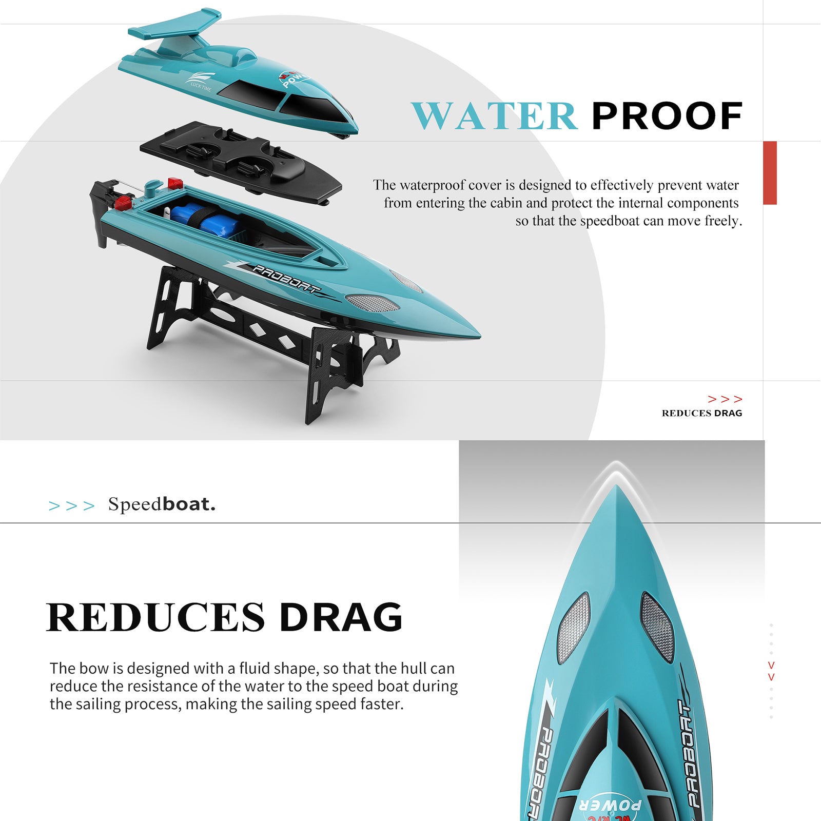 WLtoys WL911-A 2.4GHz 21KM/H High Speed RC Racing Boat Toy With Self Righting