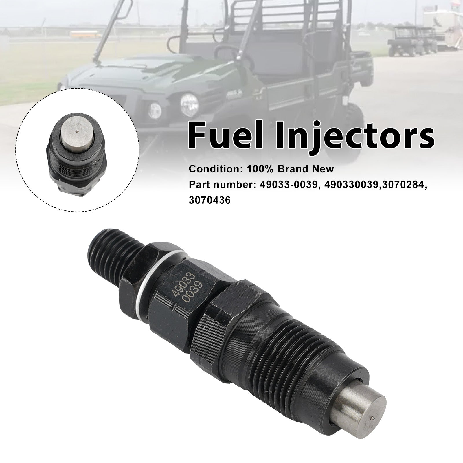 49033-0039 Fuel Injectors 3070284 3070436 For Kawasaki KAF1000 Polaris UTV