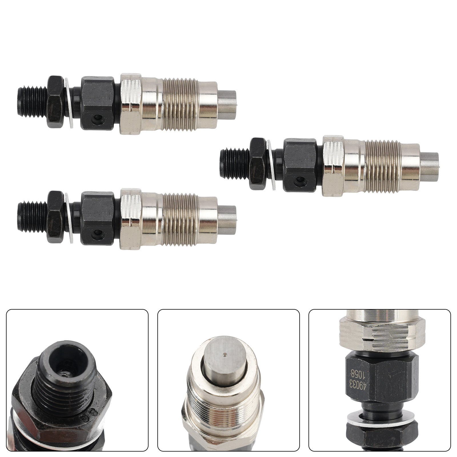 3PC 49099-0018 Fuel Injectors 49033-1058 For Kawasaki DM950 DM850 Mule 2510 3010