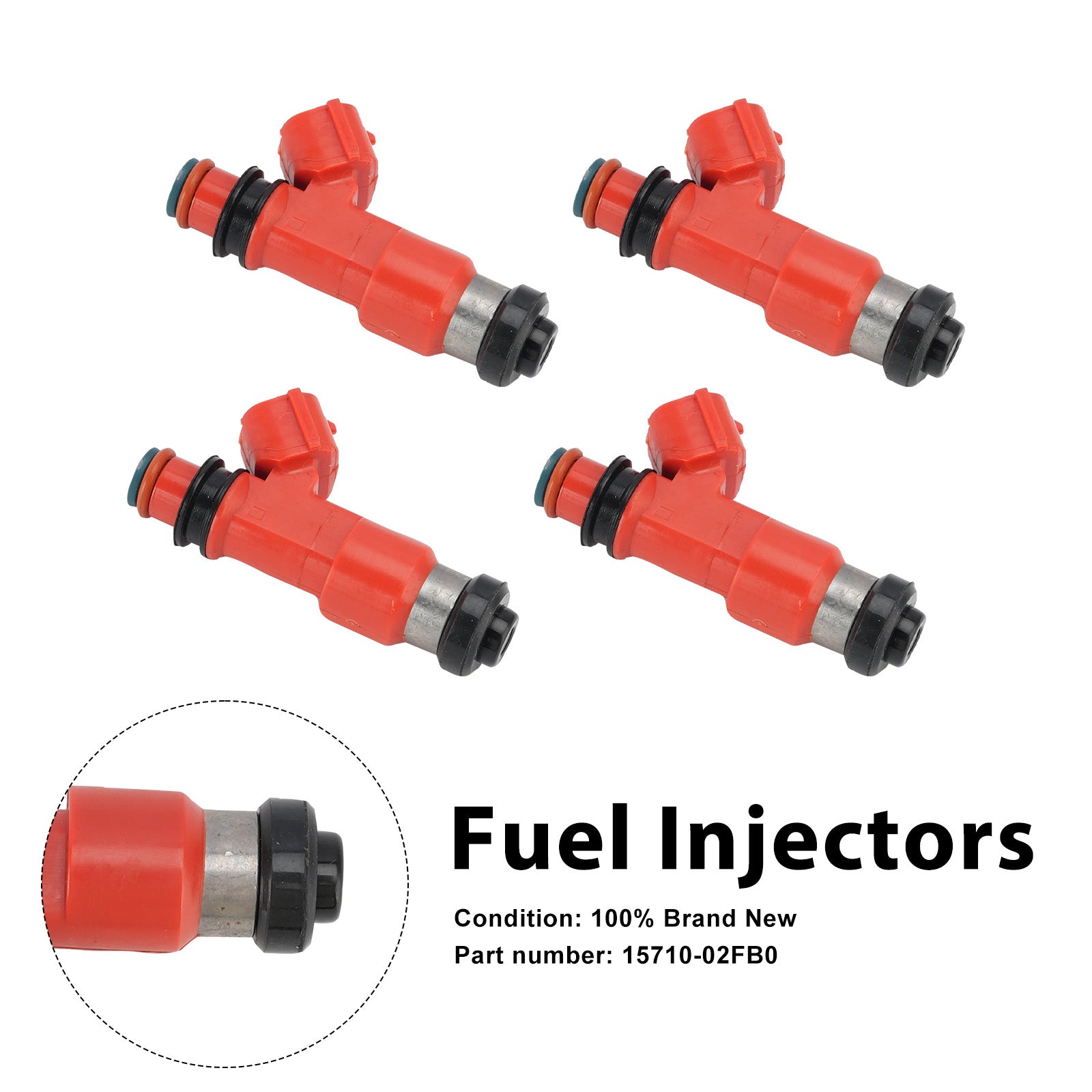 4PC Fuel Injectors 15710-02FB0 For Suzuki TL1000R 1998-2003