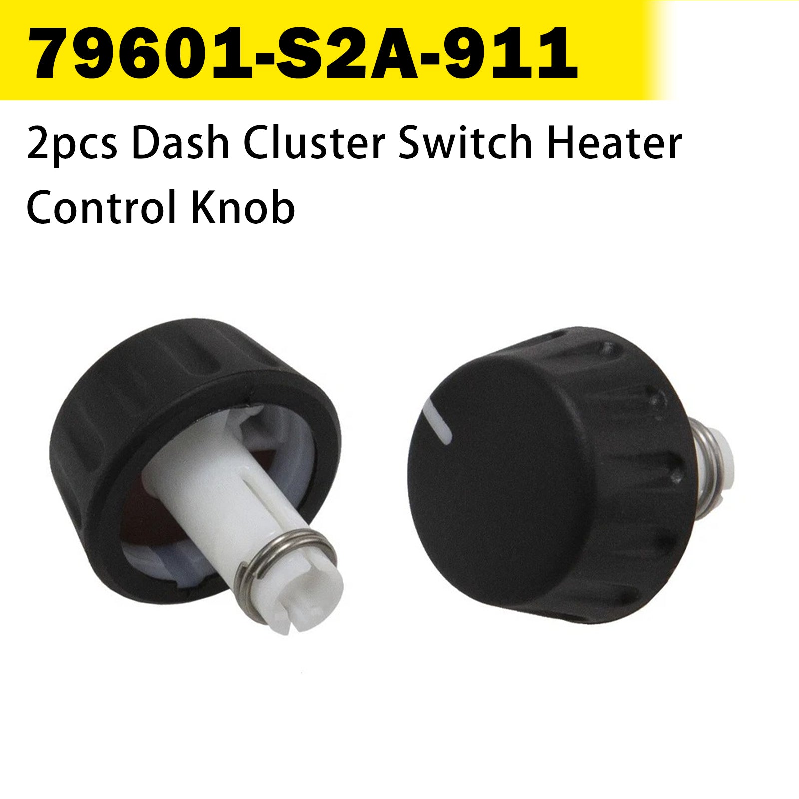 2pcs Dash Cluster Switch Heater Control Knob 79601-S2A-911 for Honda S2000