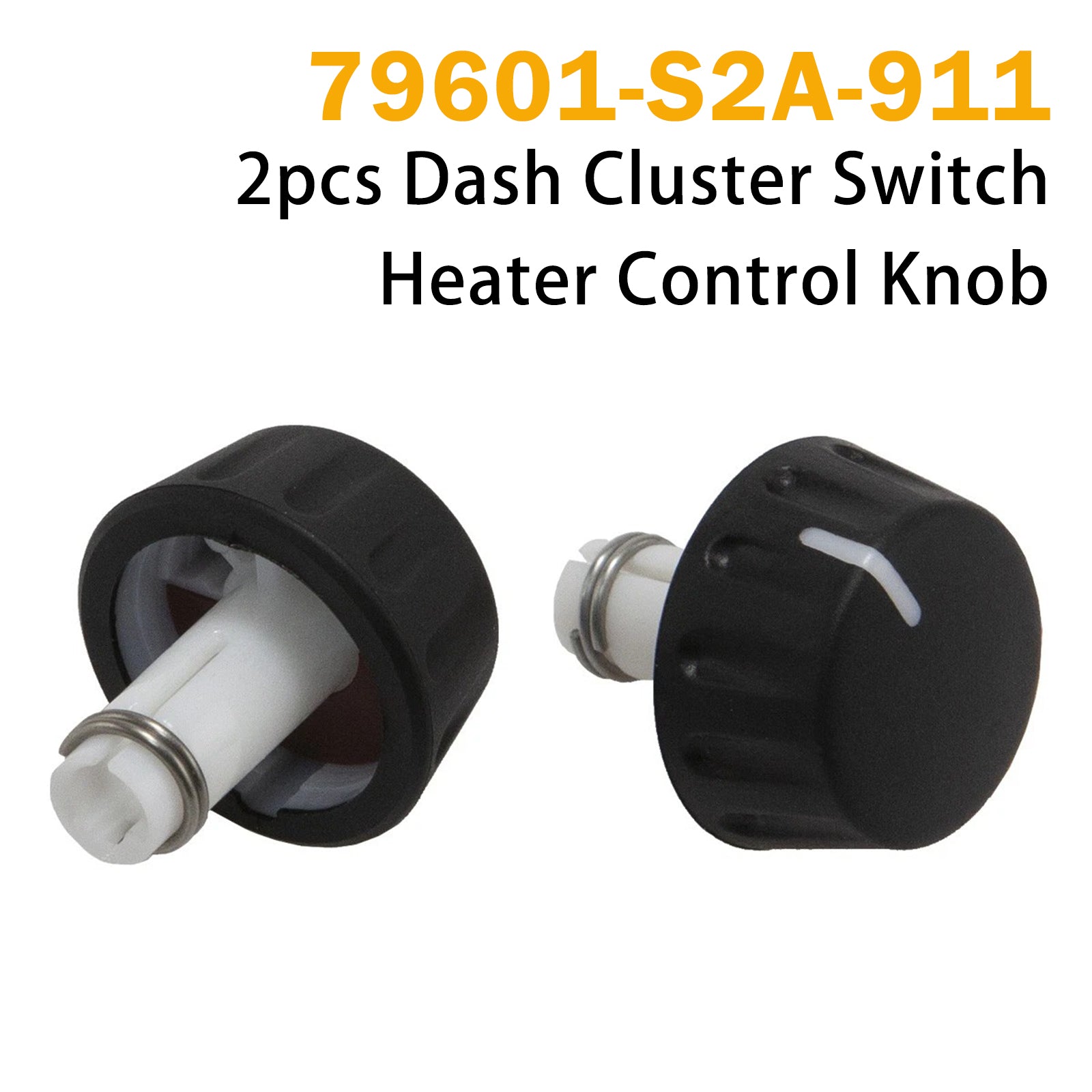 2pcs Dash Cluster Switch Heater Control Knob 79601-S2A-911 for Honda S2000