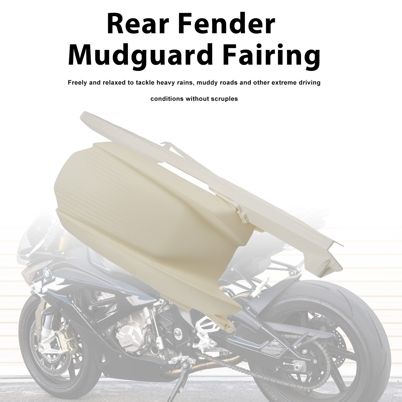 Rear Fender Mudguard Fairing For BMW S1000RR 2019-2026 White