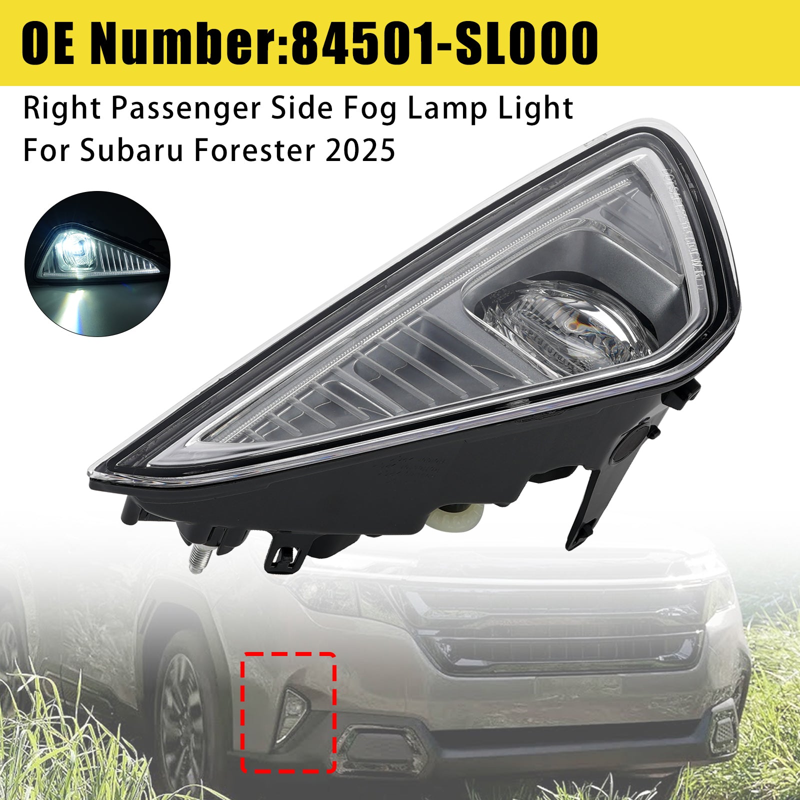 Left & Right Fog Lamp Light 84501-SL010 84501-SL000 For Subaru Forester 2025