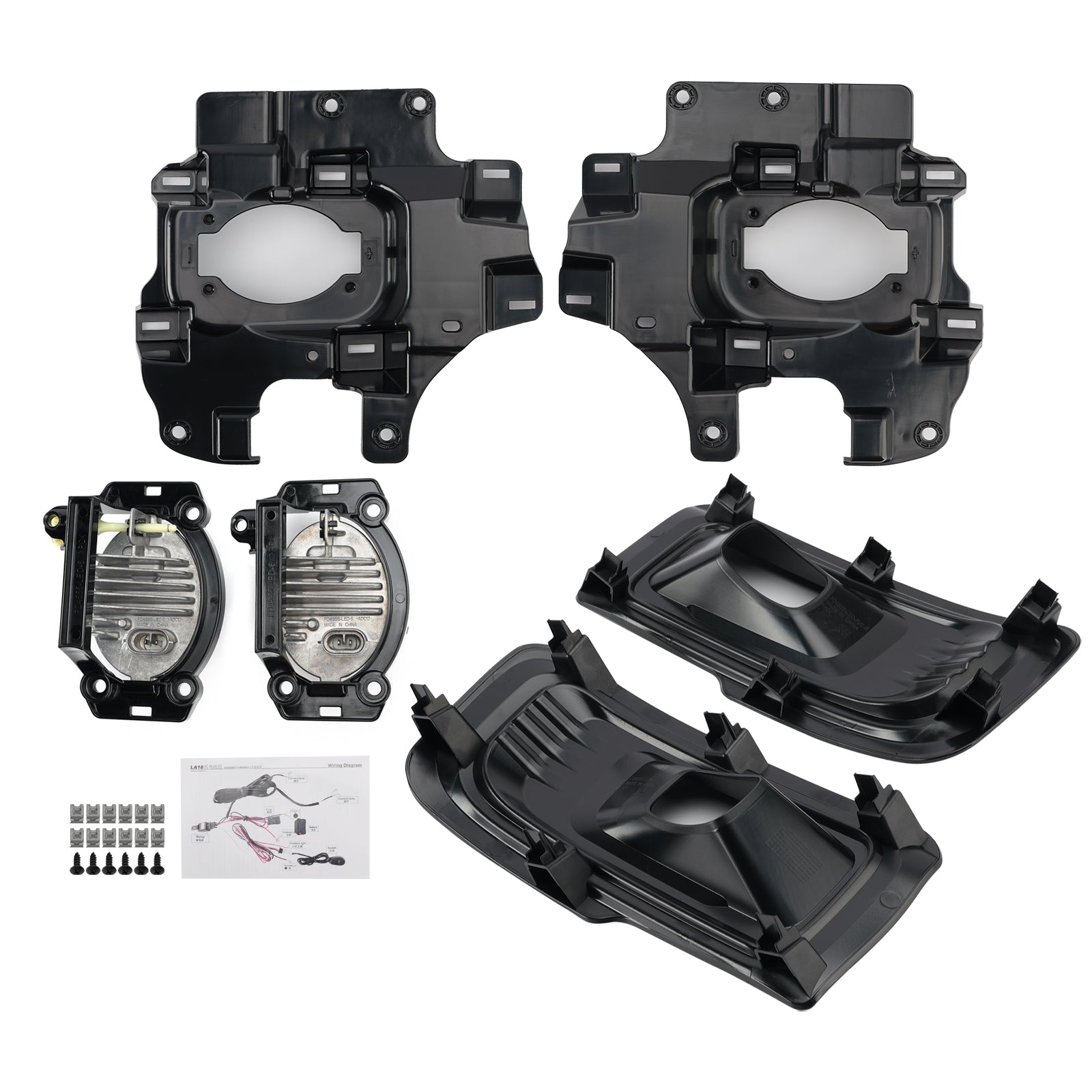 LED Fog Light Switch Bezel Wire Bracket Kits For Ford F150 STX XL XLT 2024-2025