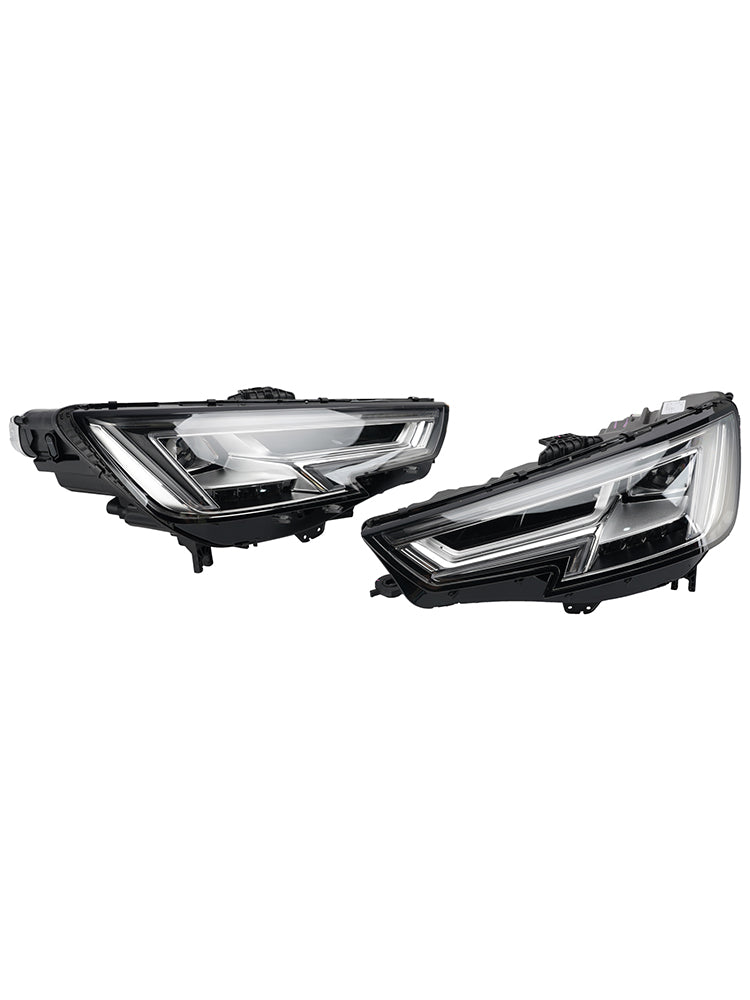 LED Left+Right Headlight 8W0941773B 8W0941774B For Audi A4 B9 2015-2018