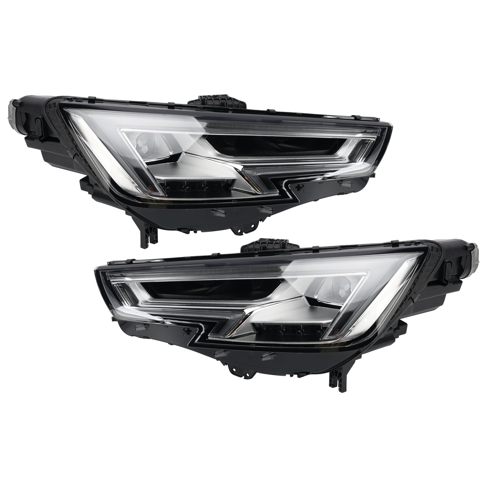 LED Left+Right Headlight 8W0941773B 8W0941774B For Audi A4 B9 2015-2018