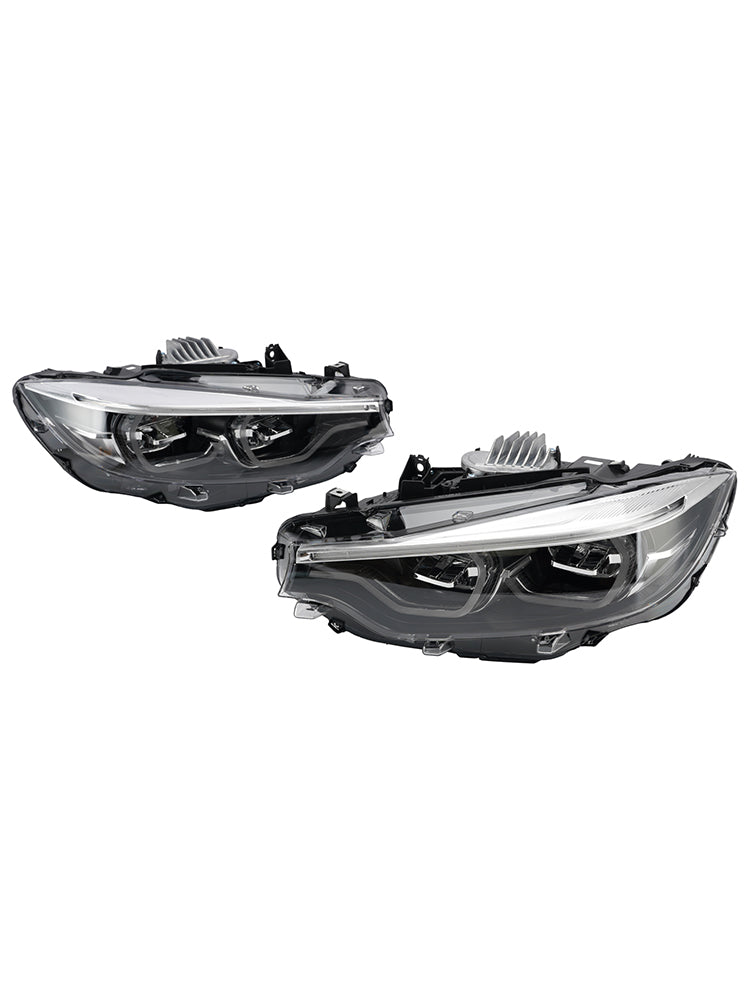 Ikon Headlights For BMW V2 LCI4 Series F32 F33 F80 F82 M3 White Yellow 6 Pin RHD