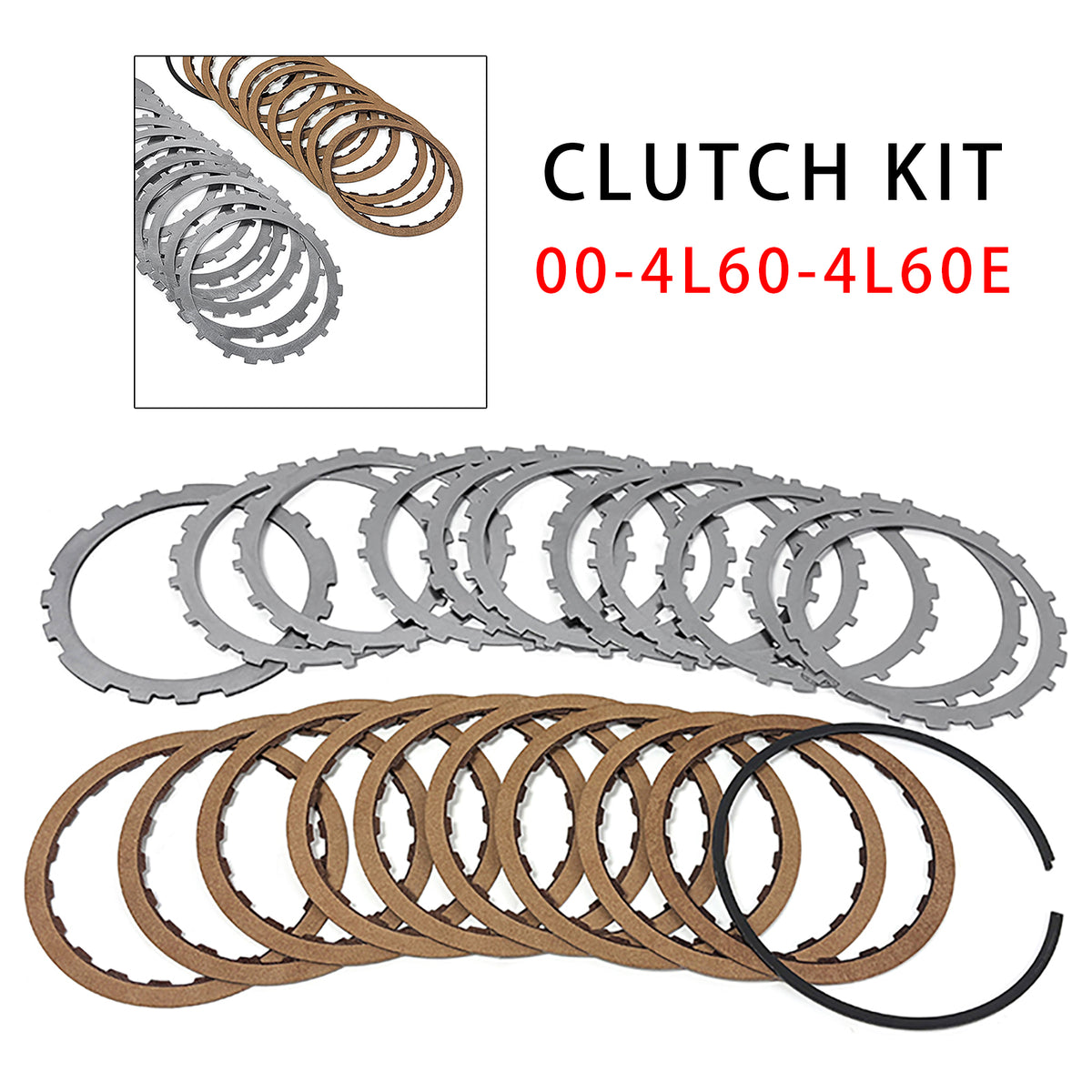 00-4L60-4L60E Power Pack 3-4 Clutch Kit .062" 9 Frictions 10 Steels