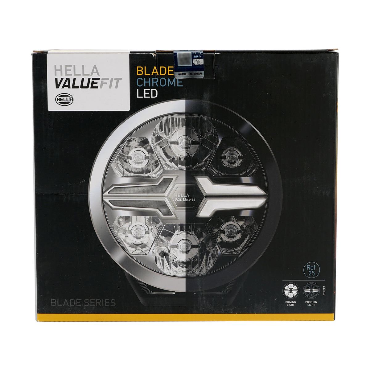 Round Auxiliary Lamp ValueFit 9" Ref.25 12/24V 17W 1700LM 6000K For HELLA