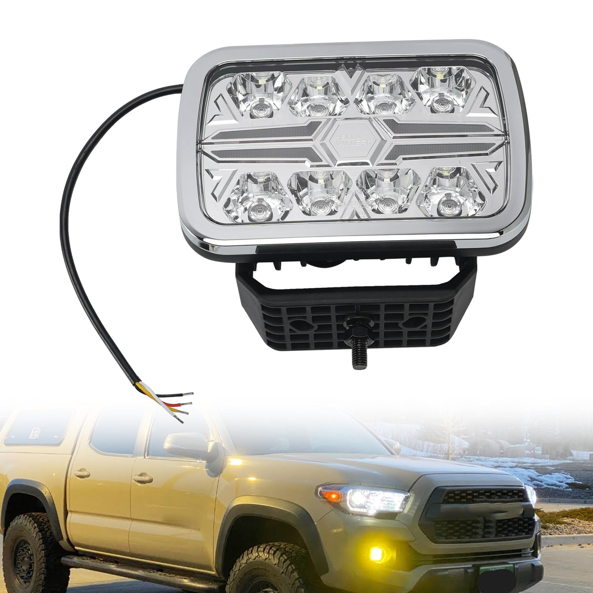Square Auxiliary Lamp ValueFit 9" Ref.25 12/24V 36W 2600LM 6000K For HELLA