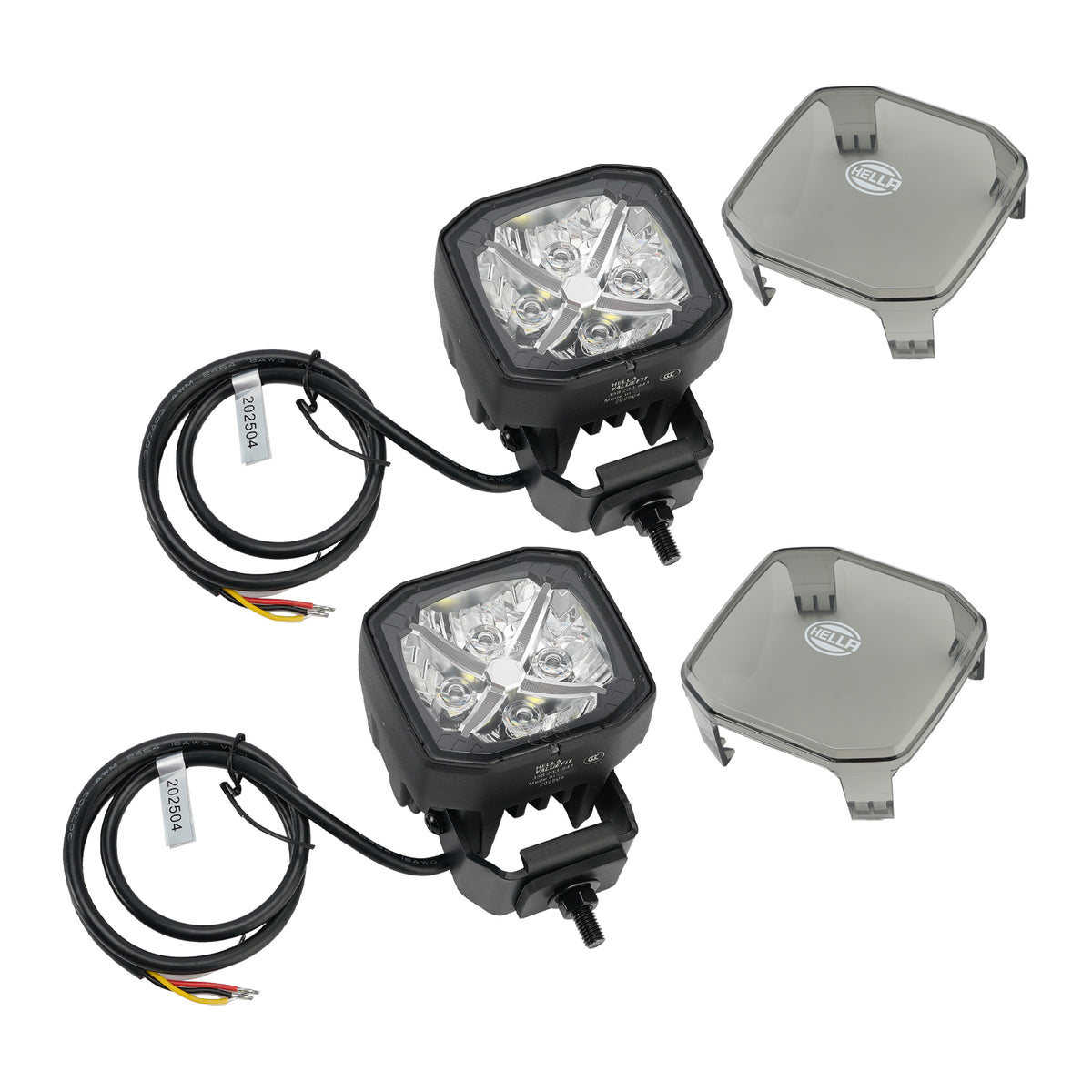 Square Spot Auxiliary Lamp ValueFit 3.6" 12/24V 60W 5700LM 5700K For HELLA