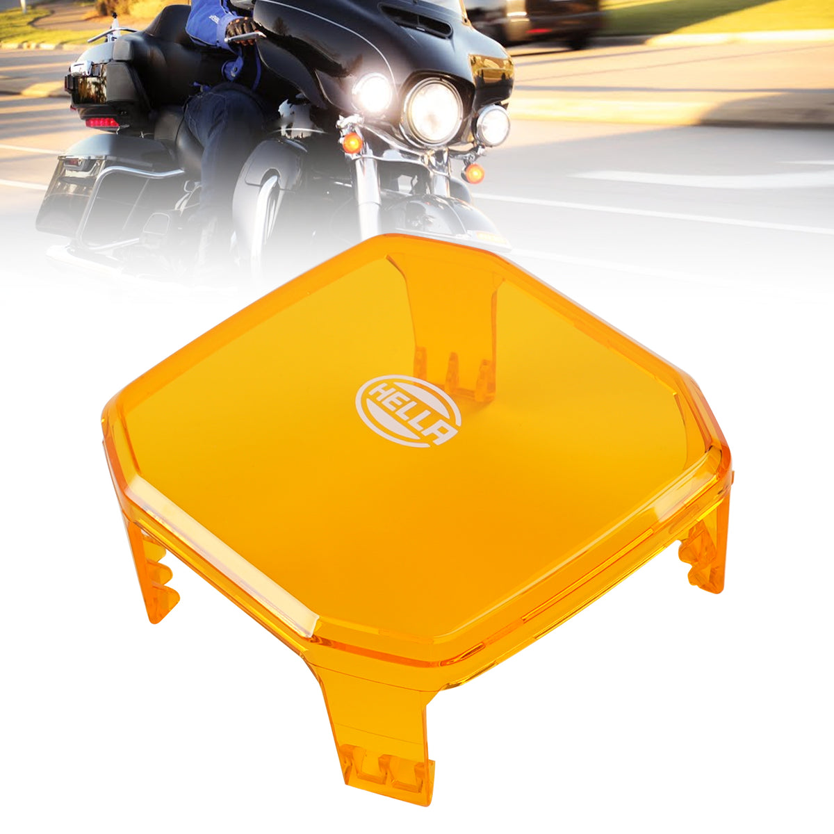 Square Amber Lamp Outer Protective Cover ValueFit 3.6" For HELLA 358233961