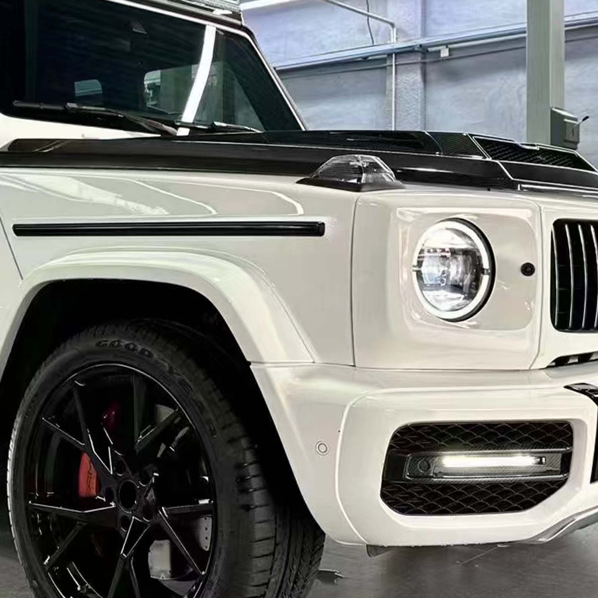 Carbon Fiber Front Bumper Fog Lights Frame Fit Mercedes G-Class W464 G63 2019+