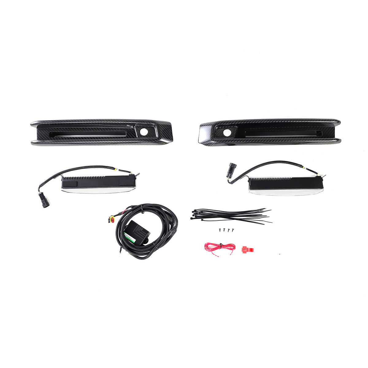 Carbon Fiber Front Bumper Fog Lights Frame Fit Mercedes G-Class W464 G63 2019+