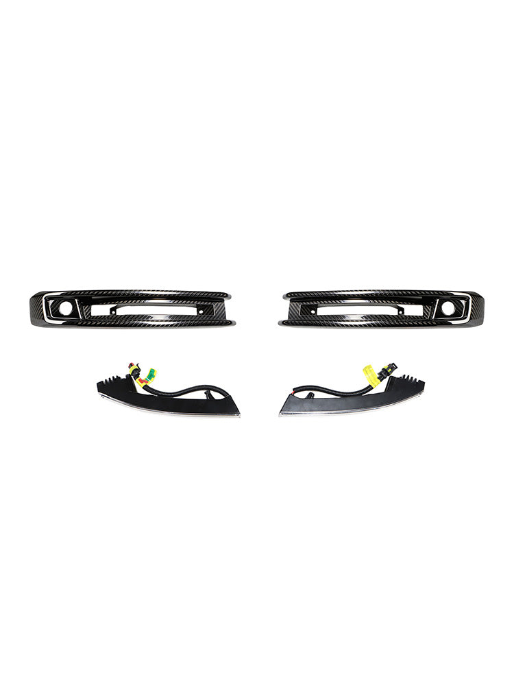 DRY CF Front Bumper Fog Lights Frame Fit Mercedes G-Class W464 G63 2019+