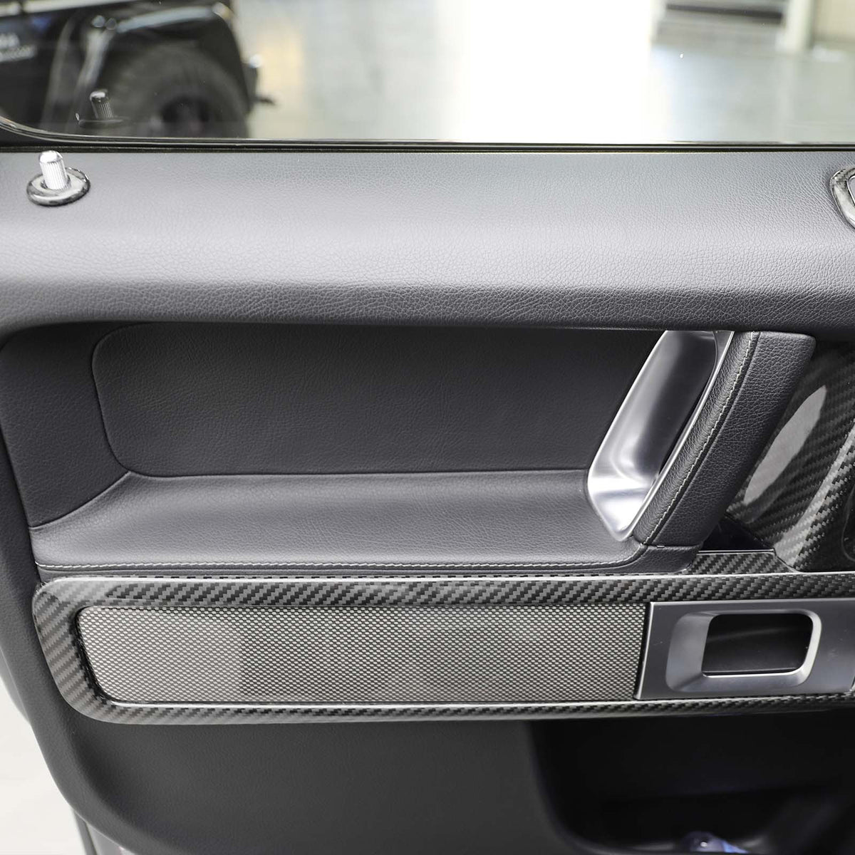 Dry Carbon Fiber Inner Door Frame Cover Trim Fit Benz W464 W463A G500 2019-2023