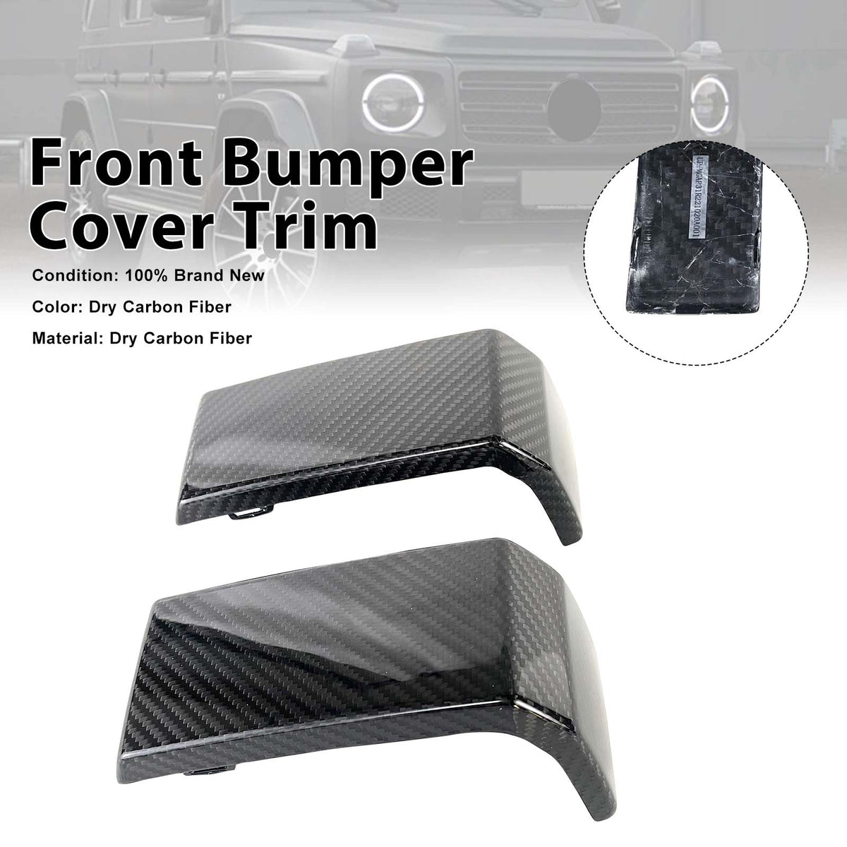 Carbon Fiber Front Bumper Cover Fit Mercedes Benz G-Class W464 W463A 2019-2023