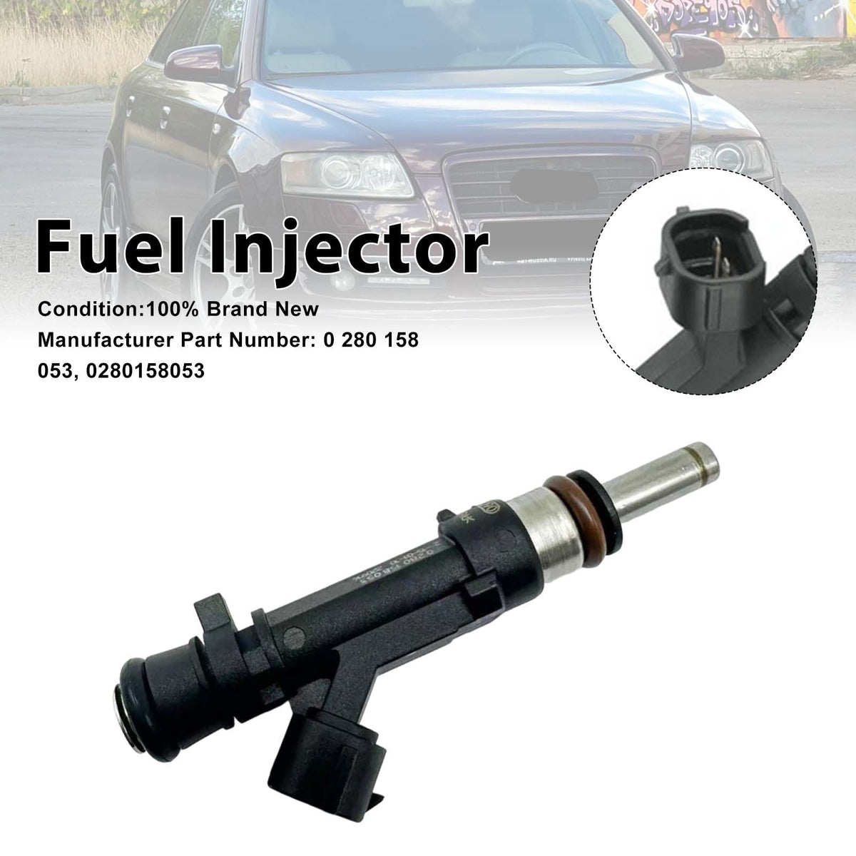 1Pcs Fuel Injector For Audi A6 2004-2008 A6 Avant 2.4 2005-2008 0280158053