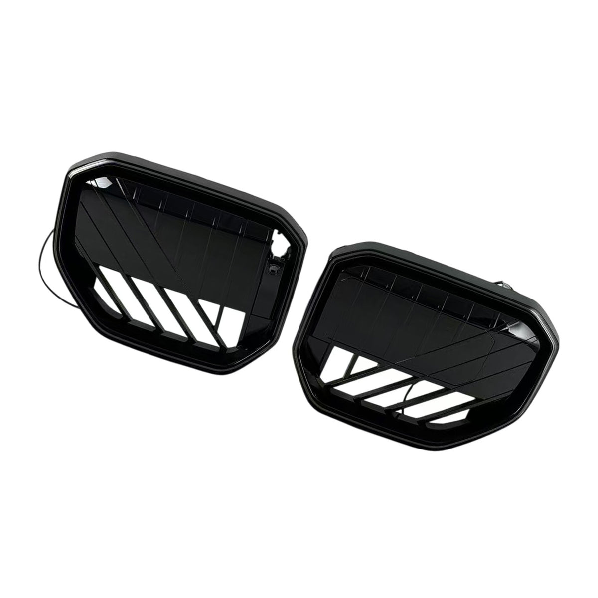 Black Front Bumper Grill Grille Fit BMW X3 G45 2025+ W/LED Light