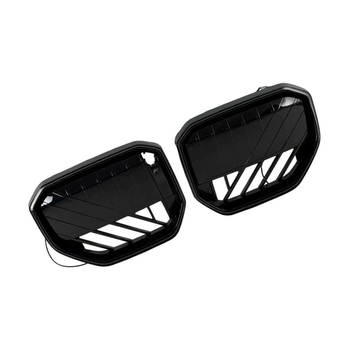 Black Front Bumper Grill Grille Fit BMW X3 G45 2025+ W/LED Light