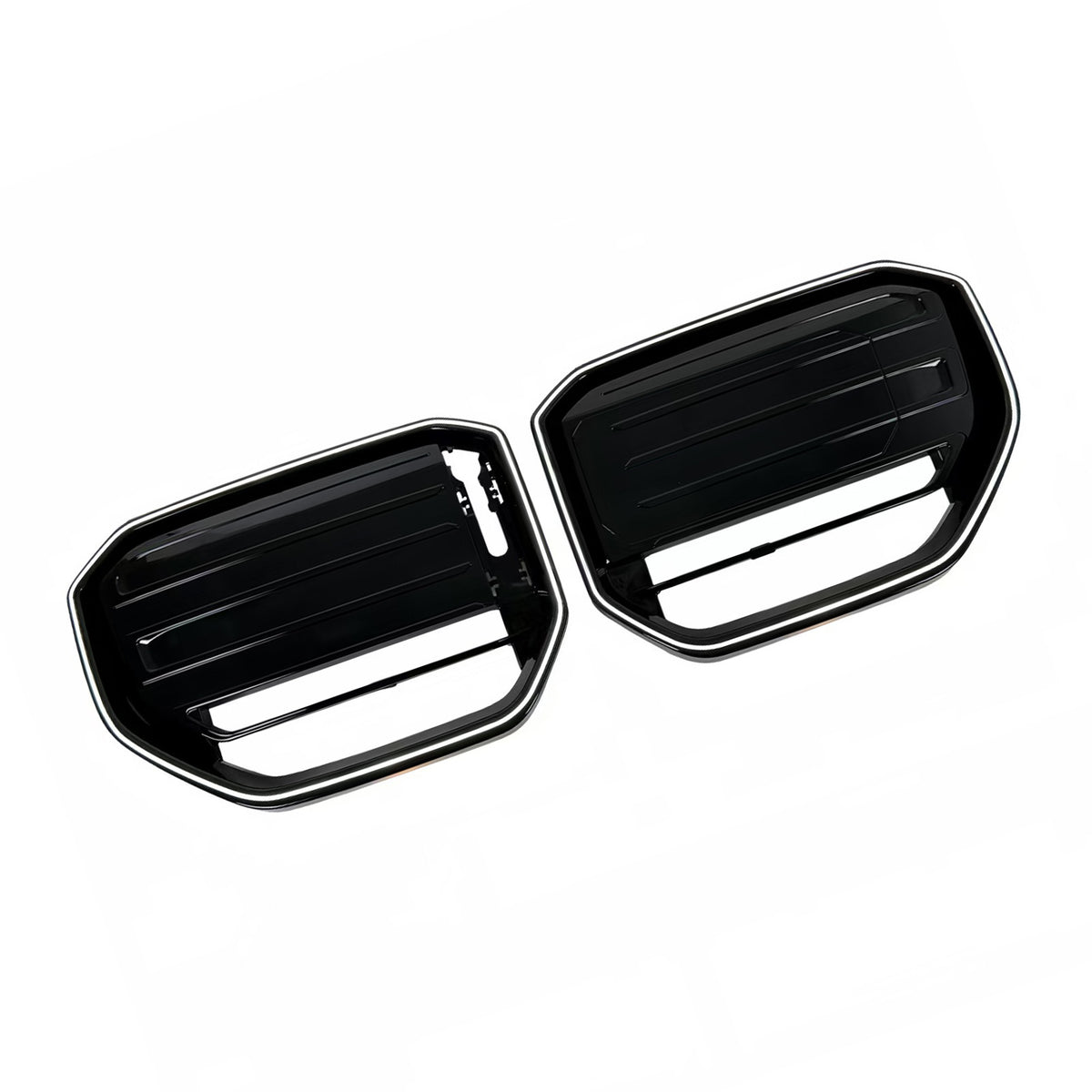 M50-Style Front Bumper Grill Grille Fit BMW X3 G45 2025+ Black W/LED Light