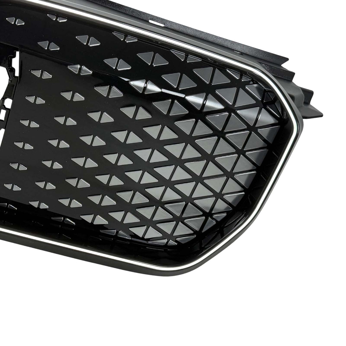Black Front Bumper Grill Grille Fit BMW iX1 U11 2023-2025 W/LED Light