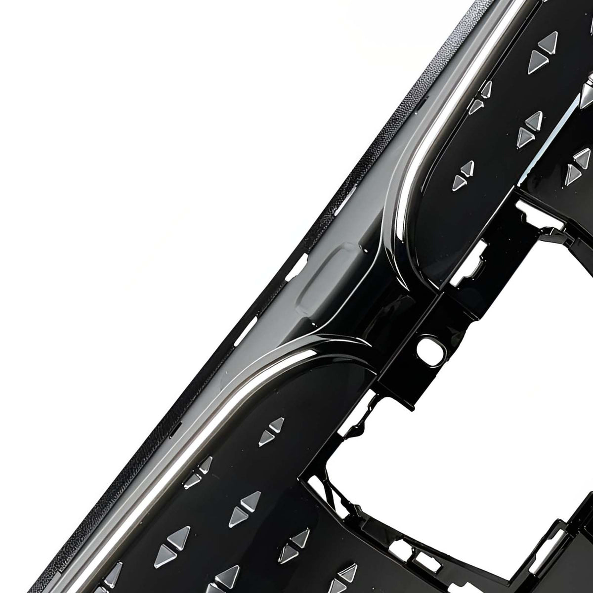 Black Front Bumper Grill Grille Fit BMW iX1 U11 2023-2025 W/LED Light
