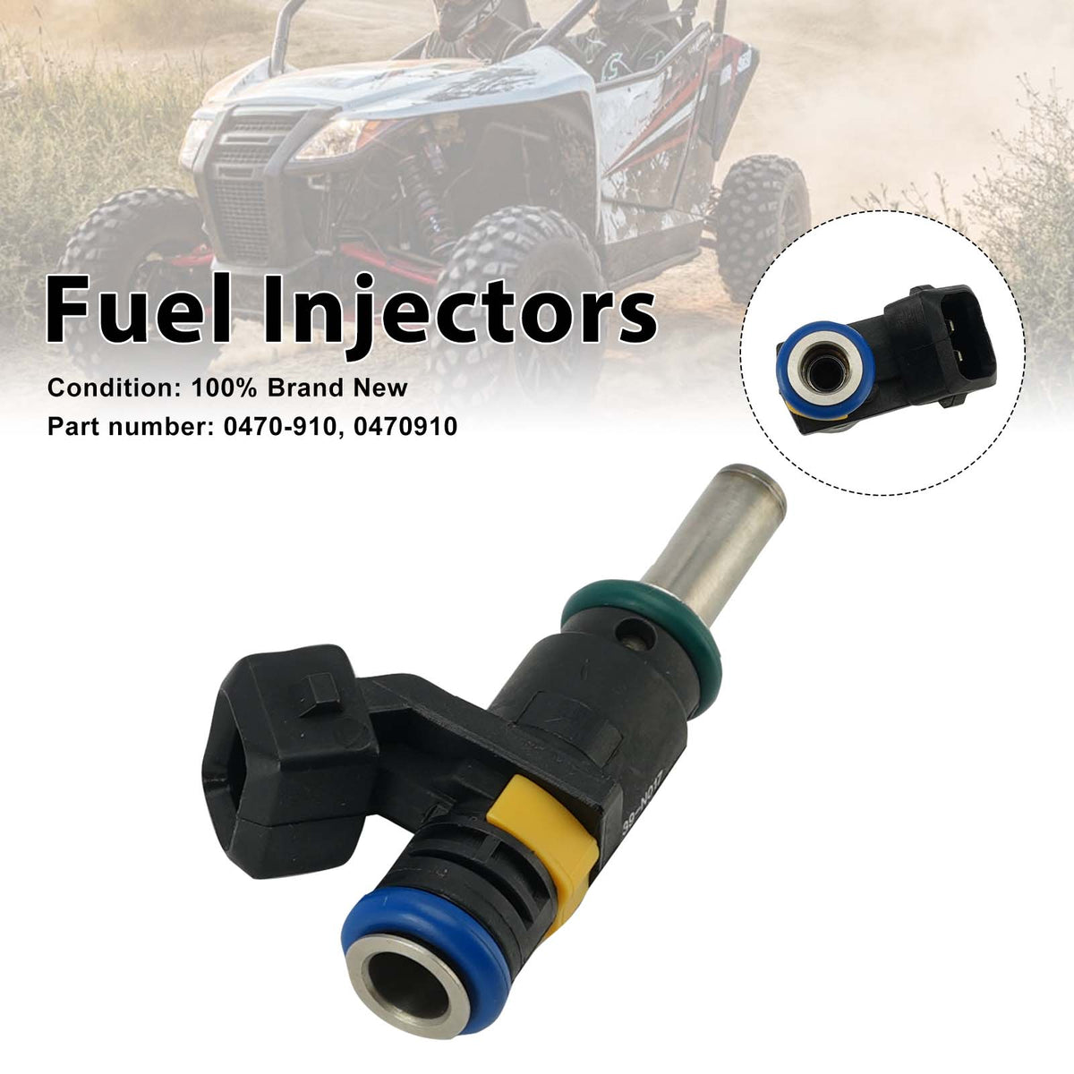 Fuel Injectors 0470-910 For Arctic Cat WILDCAT 1000 2012-2016