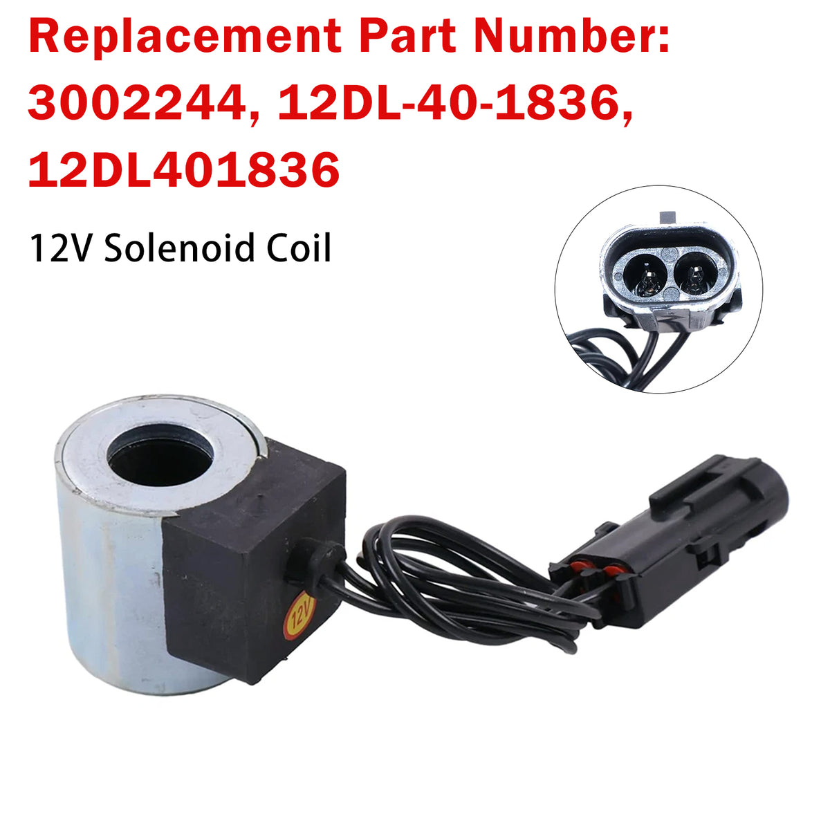 3002244 12v Solenoid Coil Fits For Hydac 12DL-40-1836 12DL401836