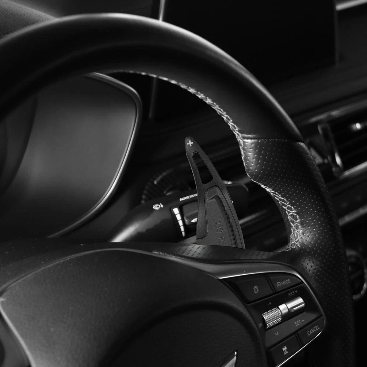Steering Wheel Paddle Shifter For Genesis G80 Sport 17-20 Aluminium Black