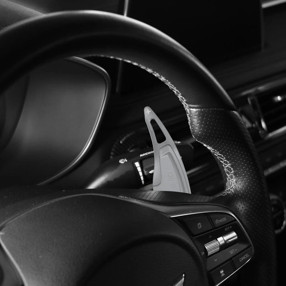 Steering Wheel Paddle Shifter For Genesis G80 Sport 17-20 Aluminium Grey
