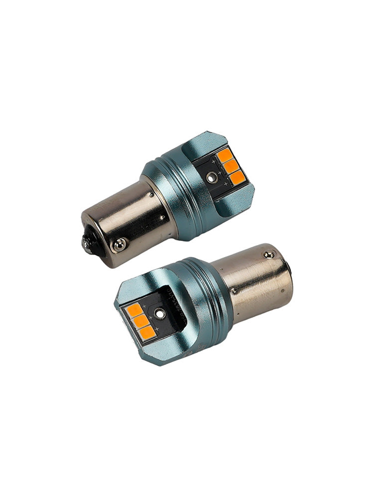 Car Light LED Auxiliary Bulb Kit PY21W 12V 3W 1700K Amber For HELLA LEDS25AA3