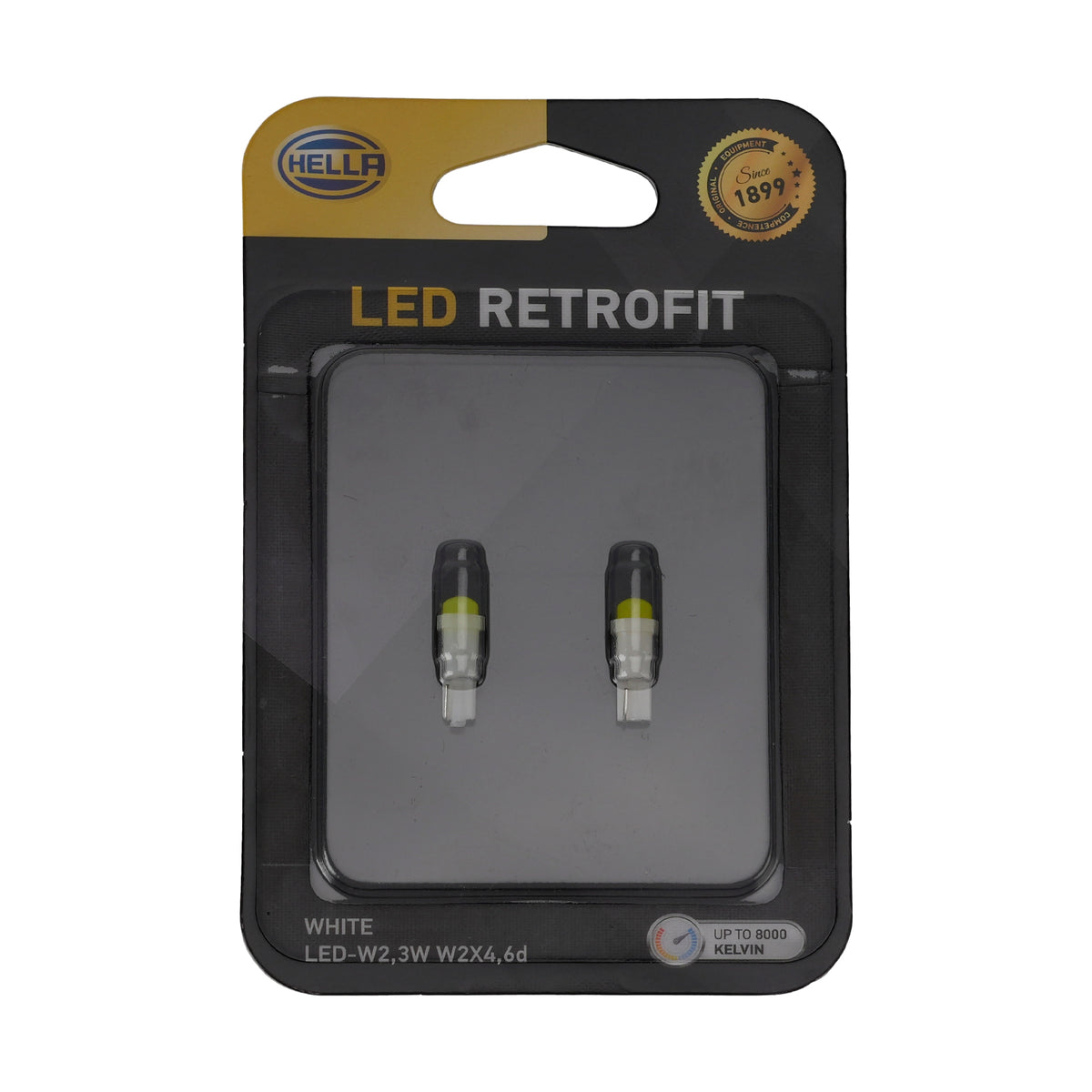 Car Light LED Auxiliary Bulb Kit W2.3W 12V 8000K White For HELLA LEDT5CWA1