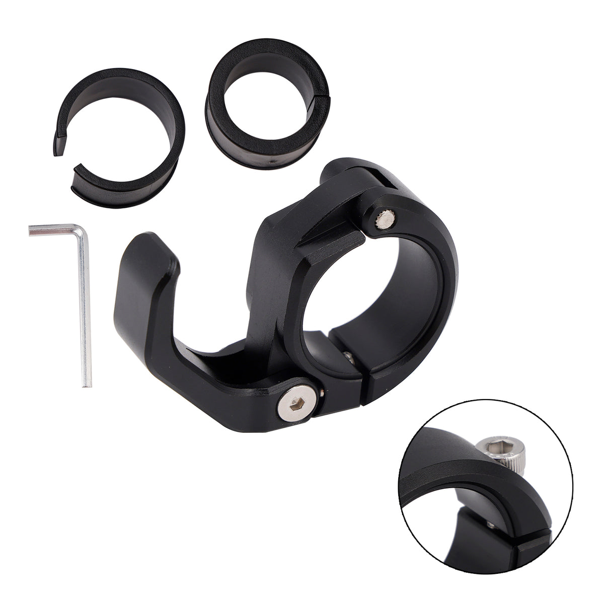 Hanger Helmet Hook Mounting Holder Black 22-25Mm Universal For Motorcycle Utv