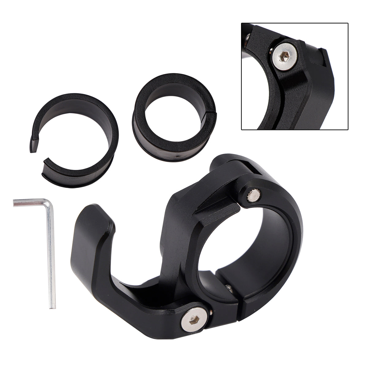 Hanger Helmet Hook Mounting Holder Black 22-25Mm Universal For Motorcycle Utv
